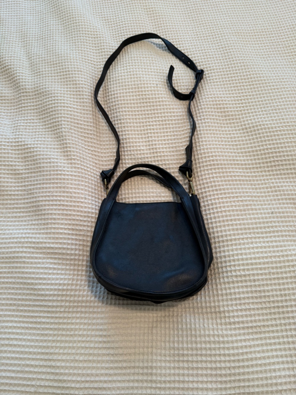 Madewell Black Leather Crossbody Handbag